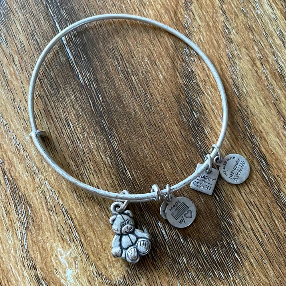 Alex and Ani Teddy Bear Charm Bracelet